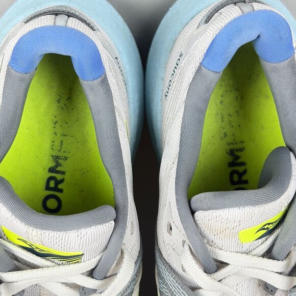 Saucony Triumph 20 Athletic Running Shoes Womens 8.5 Gray Blue Yellow Low Top - Picture 8 of 10